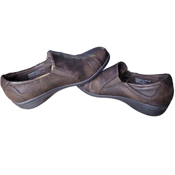 Earth Spirit Dark Brown Flats Faux Leather Cushioned Sz 8 - Picture 3 of 10